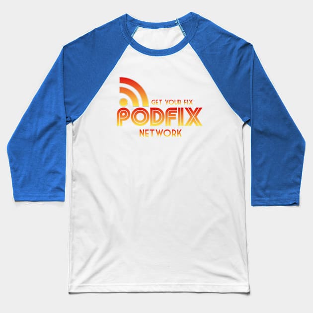 Podfix Logo Orange/Yellow Baseball T-Shirt by PodFix
